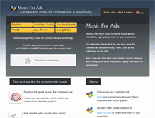 Tablet Screenshot of music-for-ads.com